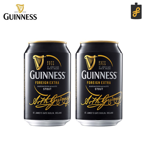 Guinness FES Foreign Extra Stout Irish Beer 2 Cans 330mL