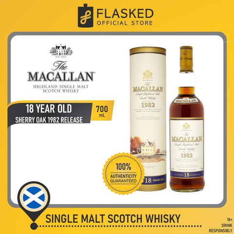 The Macallan 18 Year Old Sherry Oak 1982 Release 700mL