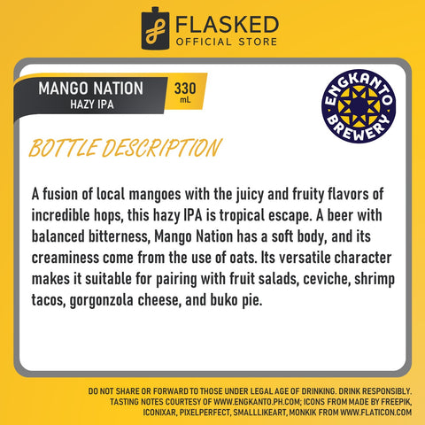 Engkanto Mango Nation - Hazy IPA Beer 330mL 1 Case