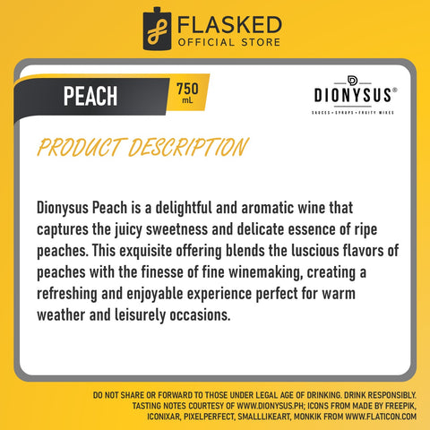 Dionysus Peach Syrup 750ml