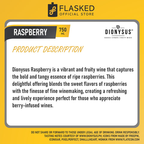 Dionysus Raspberry Syrup 750ml