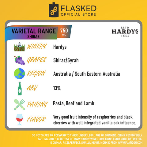 Hardy's Varietal Range Shiraz Red Wine 750mL