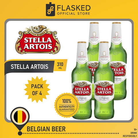 Stella Artois Belgian Beer 4 Bottles 330mL