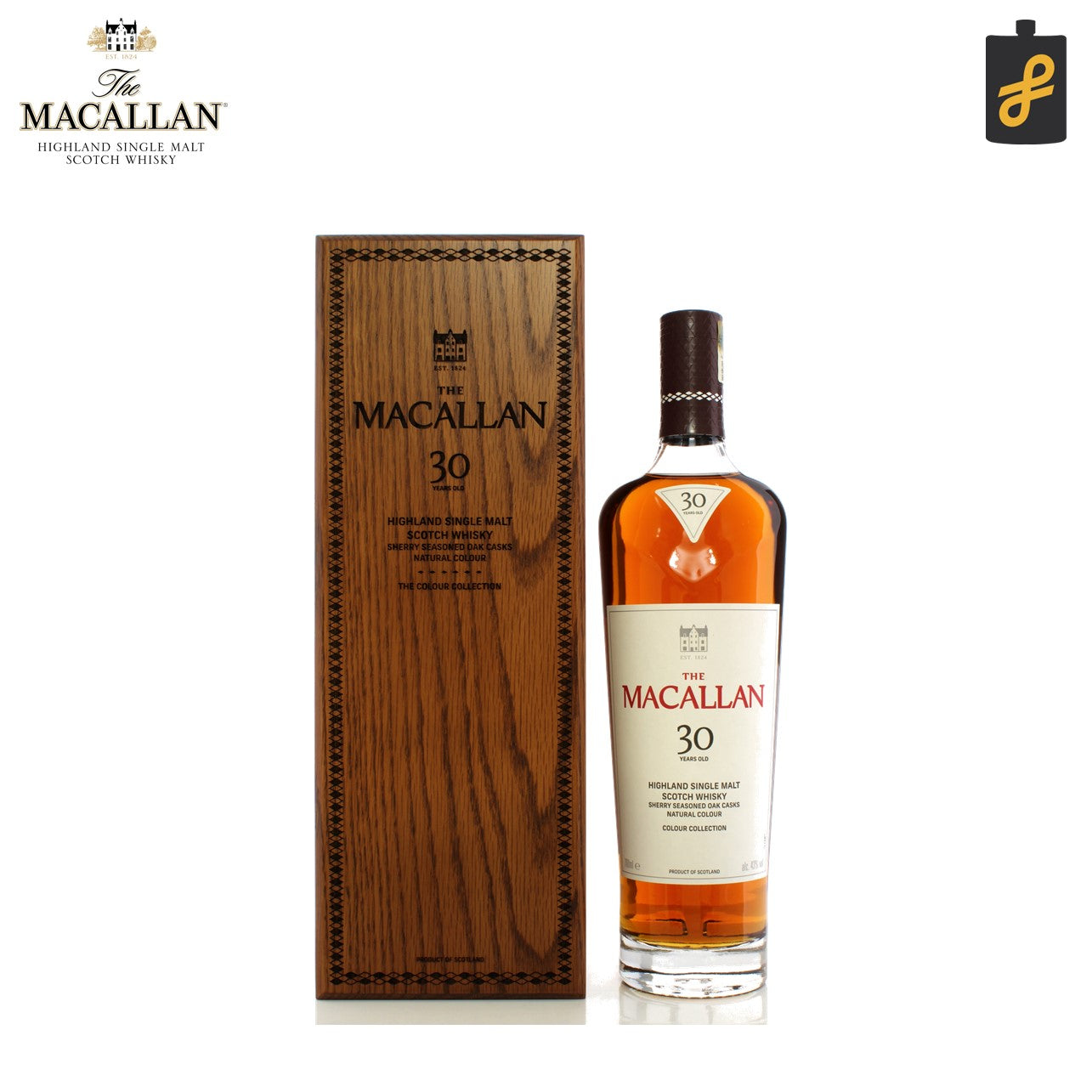 The Macallan Colour Collection 30 Year Old Single Malt Scotch Whisky 700mL