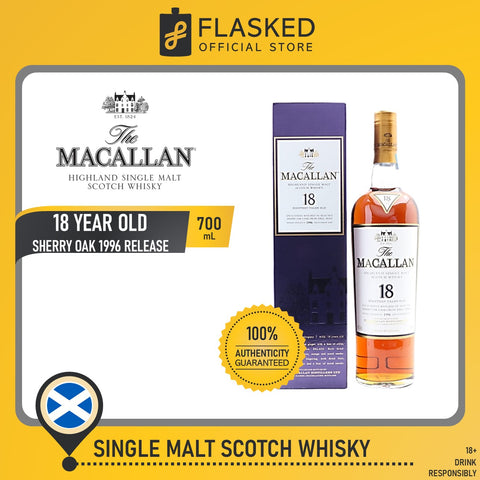 The Macallan 18 Year Old Sherry Oak 1996 Release 700mL