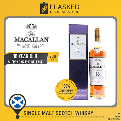 The Macallan 18 Year Old Sherry Oak 1997 Release 700mL