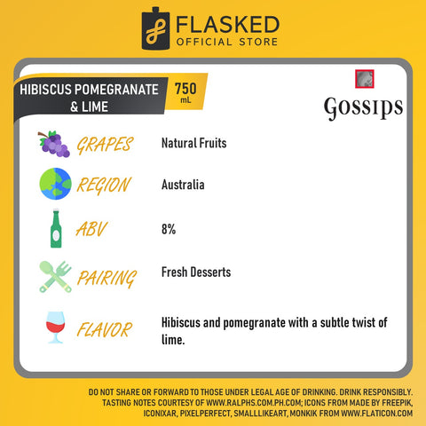 Gossips Sweet Lips Hibiscus 750mL