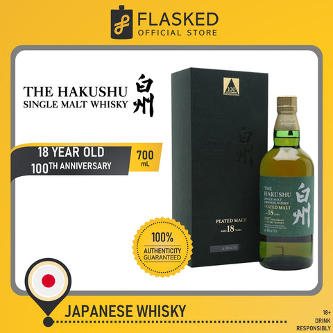 Hakushu 18 Years Old Japanese Single Malt Whisky 700mL 100th Anniversary Edition