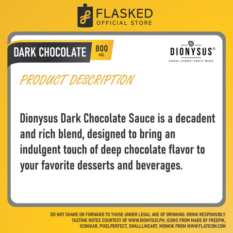 Dionysus Dark Chocolate Sauce 800ml