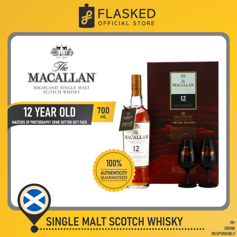 The Macallan 12 Year Old Masters Of Photography Ernie Button Gift Pack 700mL