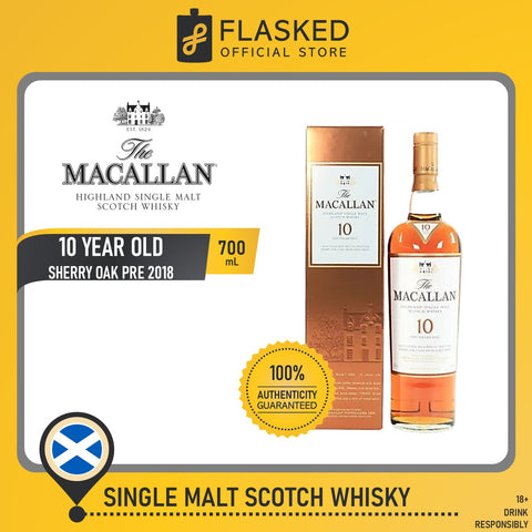 The Macallan 10 Year Old Sherry Oak Pre 2018 Release 700mL