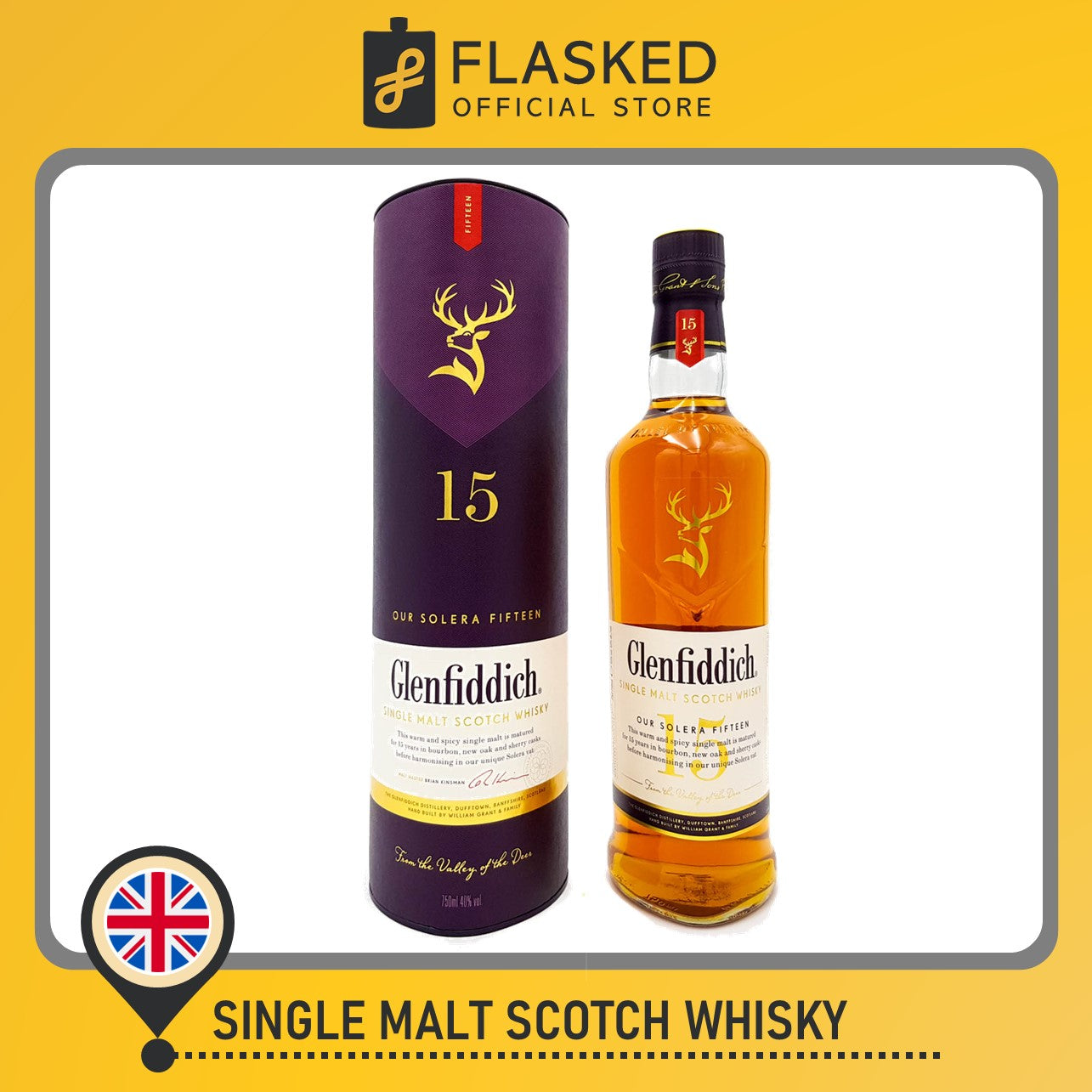Glenfiddich 15 Year Old Whisky 700ml