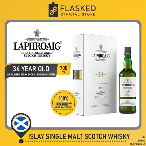 Laphroaig 34 Year Old Ian Hunter Story Book 5: Enduring Spirit 700mL