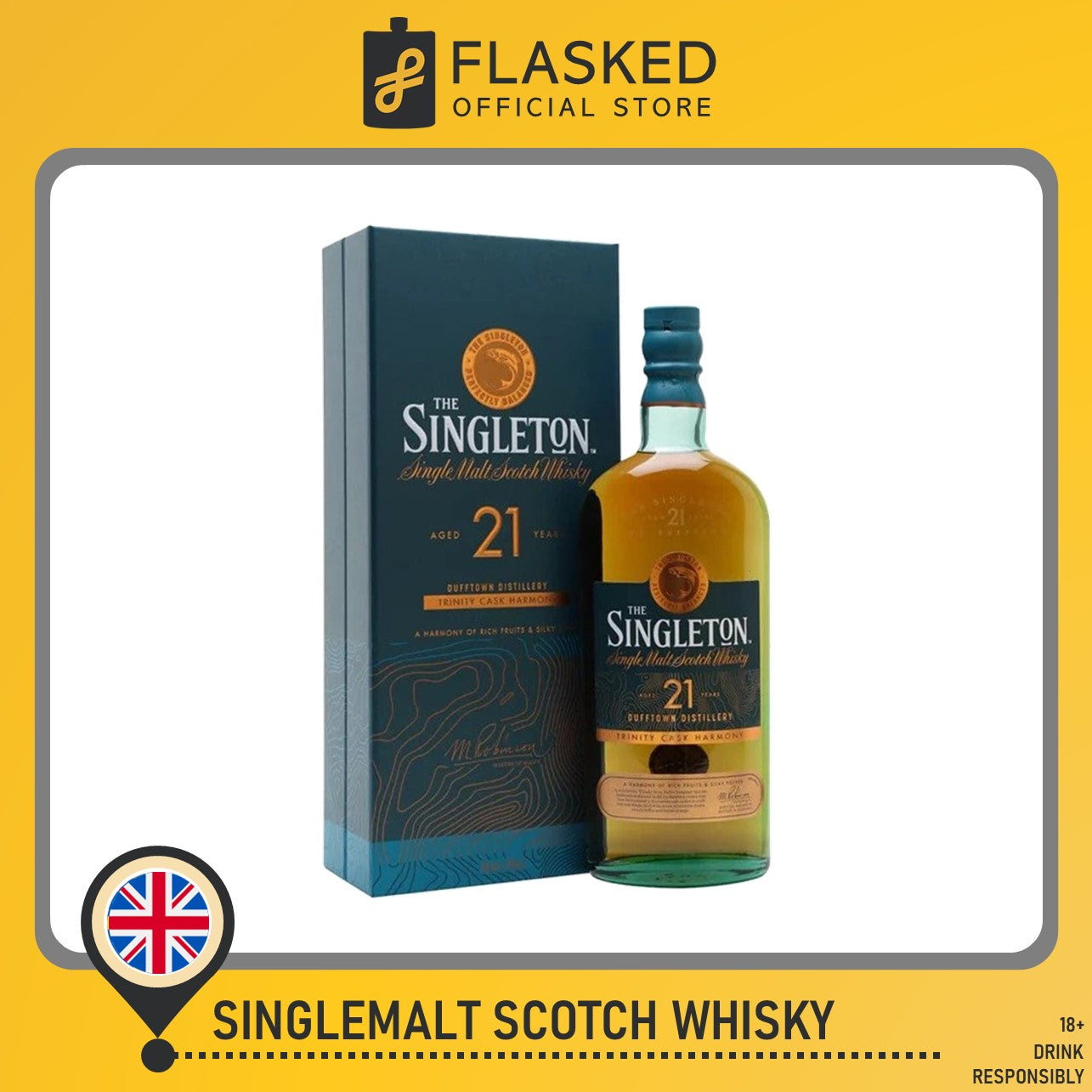 Singleton Dufftown 21 Year Old Whisky 700mL