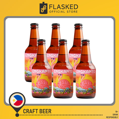 Engkanto Hibiscus Kolsch Beer 330mL 6 Pack Expiration Date: MARCH 23, 2025