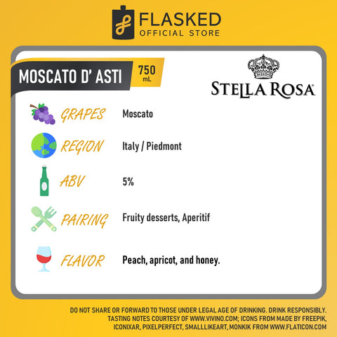 Stella Rosa Moscato D' Asti White Wine 750ml