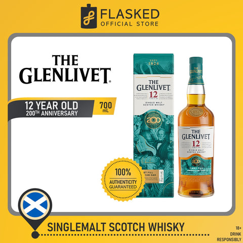 The Glenlivet 12 Year Old First Fill American Oak Single Malt Whisky 200-Year Anniversary 700mL