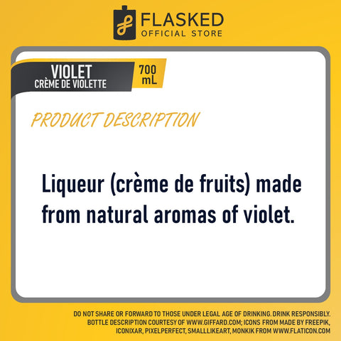 Giffard Creme De Violette Violet Liqueur 700mL