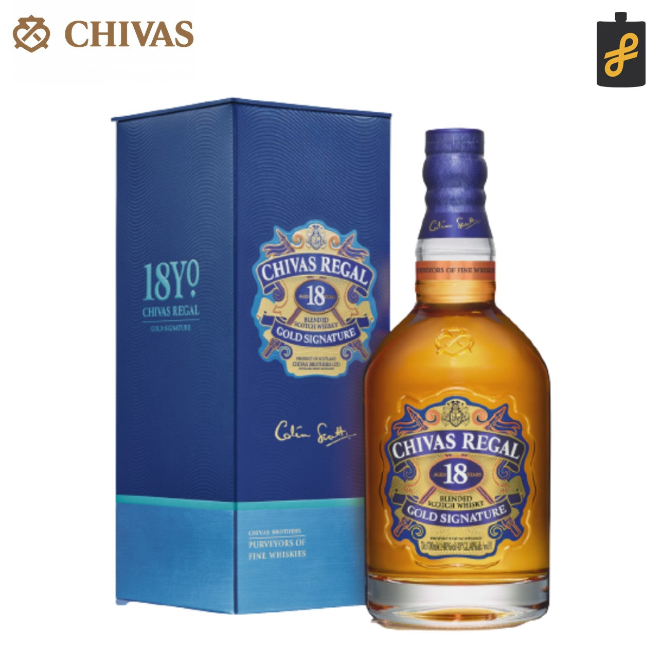 Chivas Regal 18 Year Old Gift Lab 750ml Free Engraving Free 2 Glasses