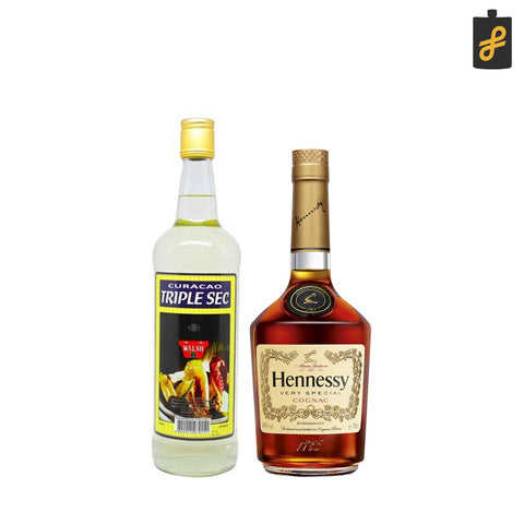 Side Car Cocktail Set (Hennessy VS 700ml, Walsh Triple Sec 750ml)