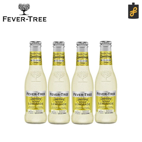 Fever Tree Sparkling Light Sicilian Lemonade 200mL 4 Pack