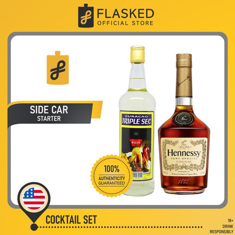 Side Car Cocktail Set (Hennessy VS 700ml, Walsh Triple Sec 750ml)