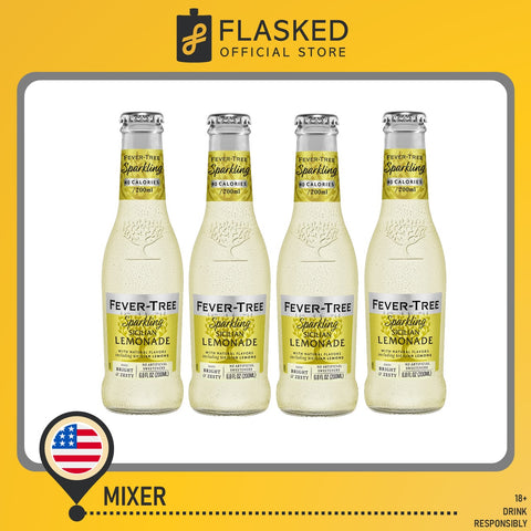 Fever Tree Sparkling Light Sicilian Lemonade 200mL 4 Pack