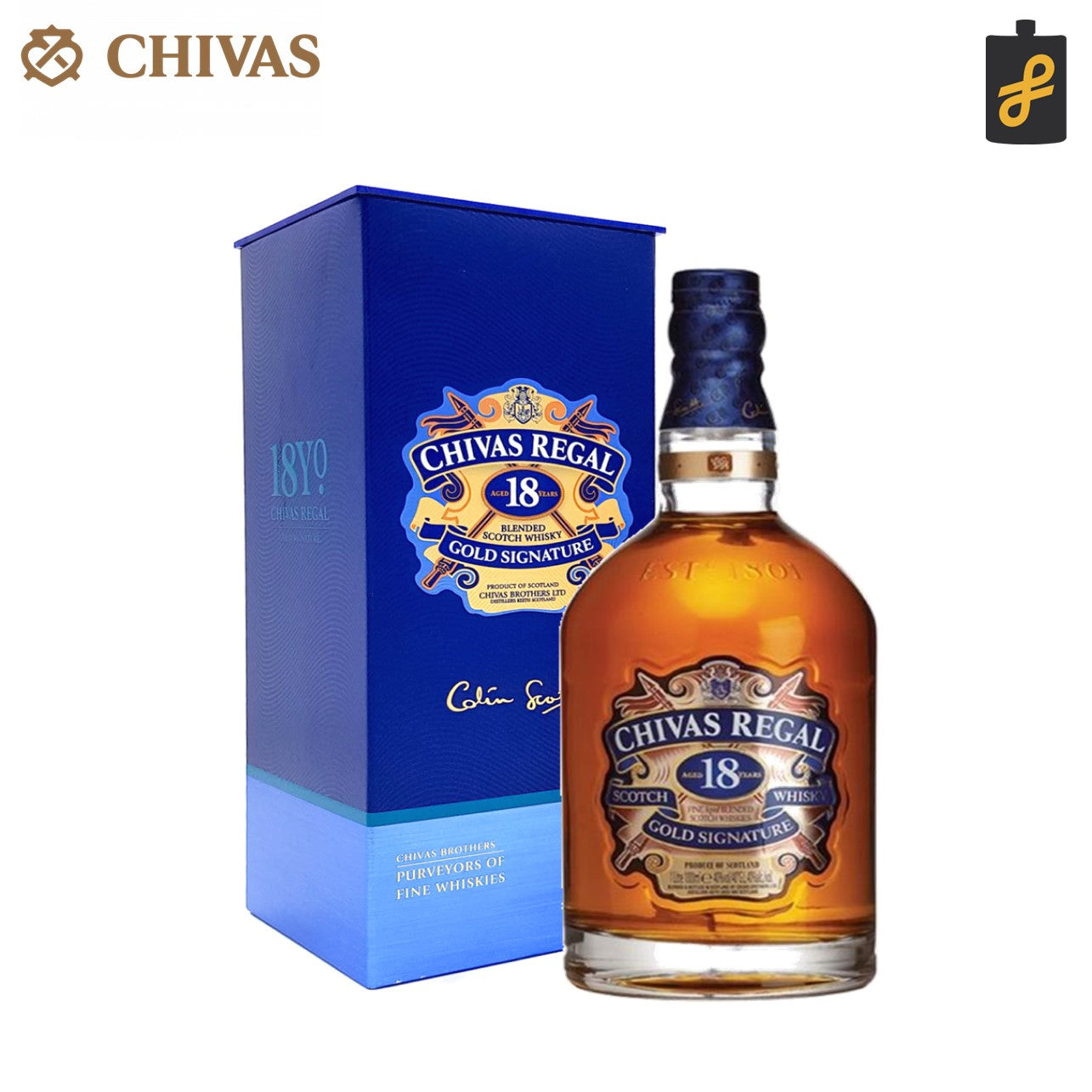 Chivas Regal 18 Year Old Blended Scotch Whisky 1L