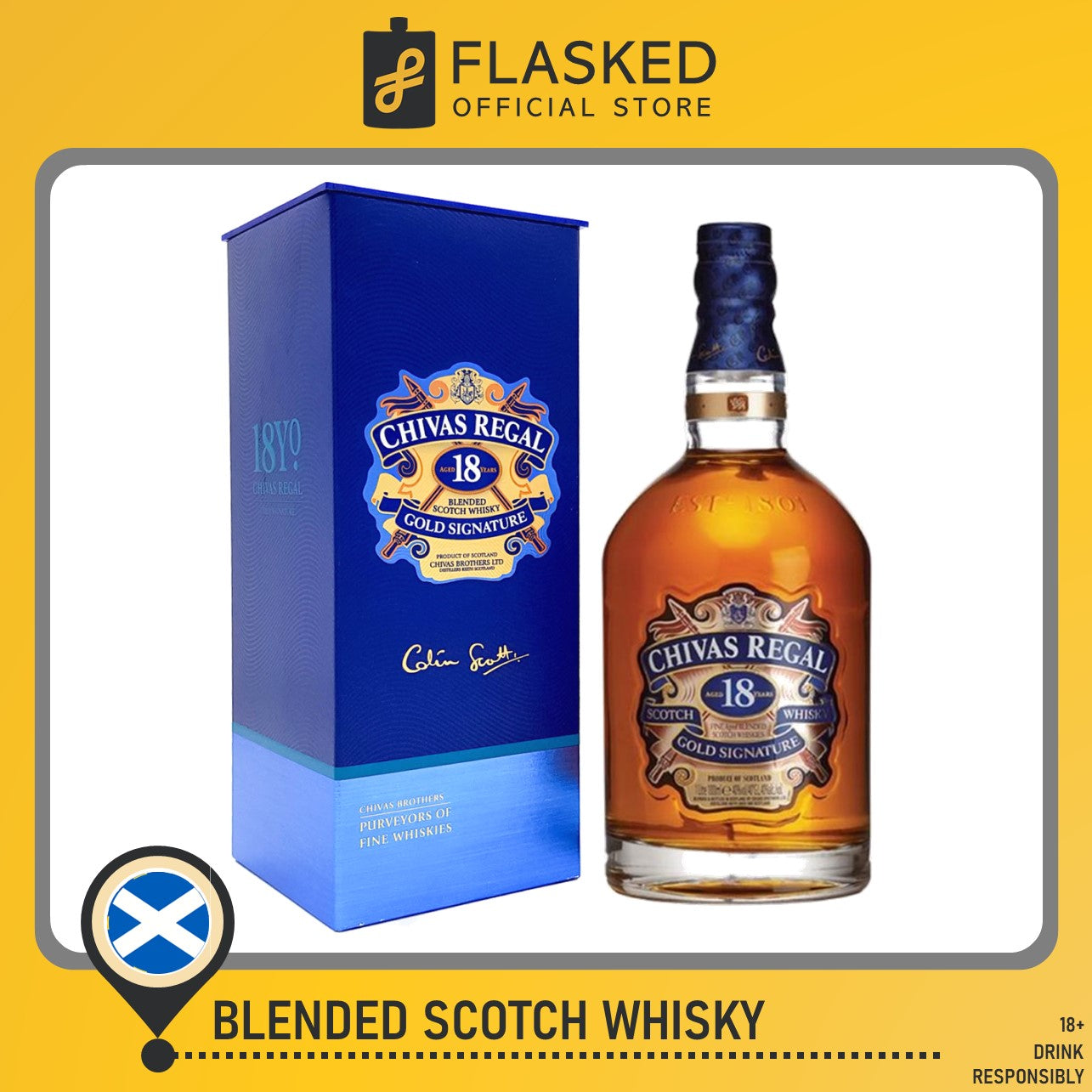 Chivas Regal 18 Year Old Blended Scotch Whisky 1L