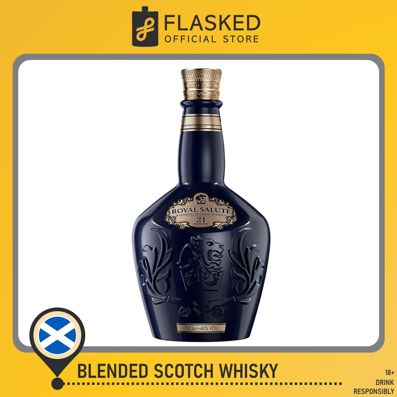 Royal Salute 21 Year Old Blended Scotch Whisky 700mL – Flasked