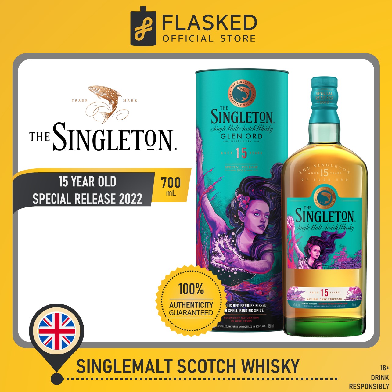 Singleton 15 Year Old Diageo 2022 Special Release Single Malt Scotch Whisky 700ml