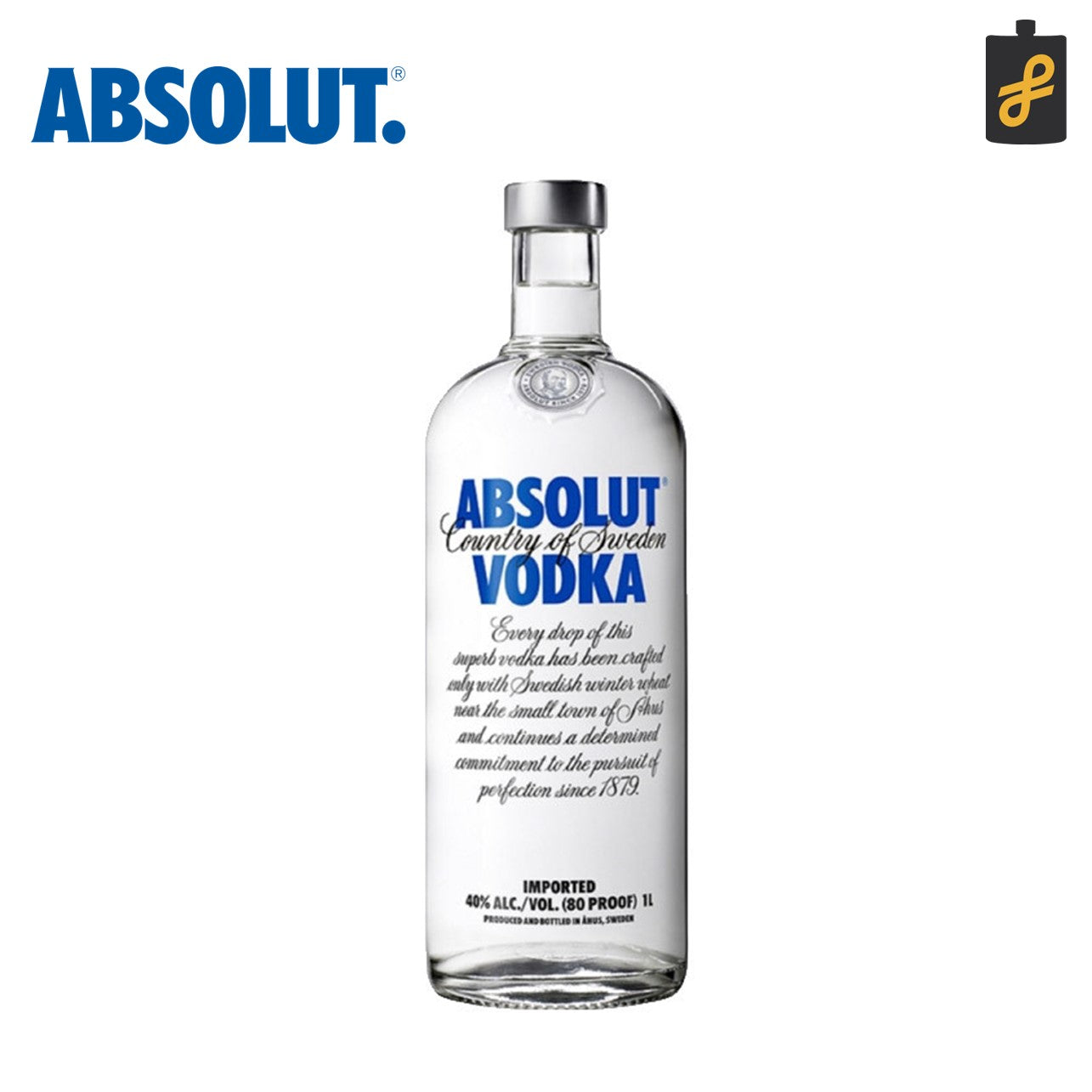 Absolut Blue Vodka 1L