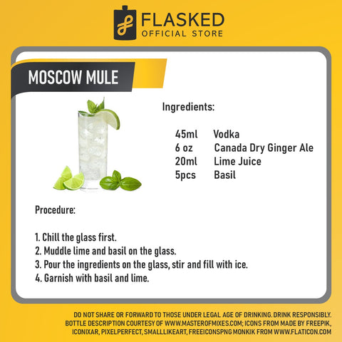 Moscow Mule Cocktail Set (Smirnoff Red Vodka 700ml, Canada Dry Ginger Ale 330ml)