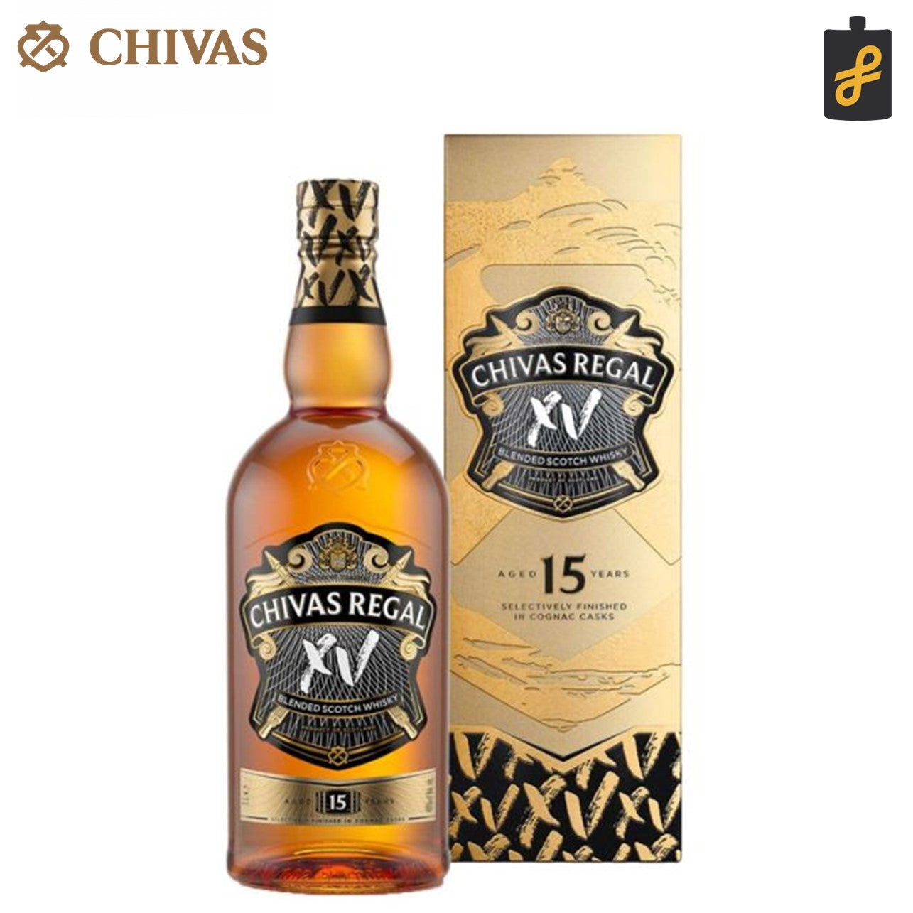 Chivas Regal XV Gift Lab Blended Scotch Whisky 15 Year Old 700mL Free Engraving Free 2 Glasses