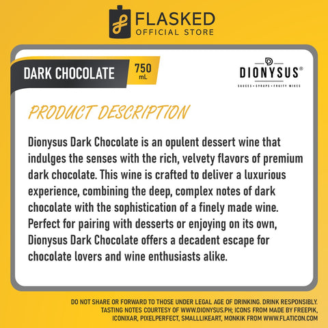 Dionysus Dark Chocolate Syrup 750ml