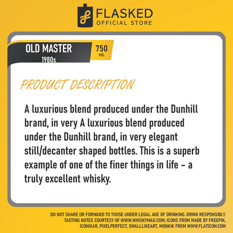 Dunhill Old Master 1980s 750mL