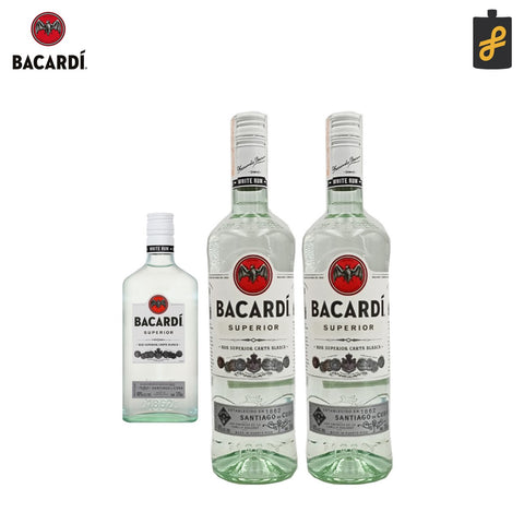 Bacardi Superior White Rum 750mL 2 Set Free Superior White 375ml