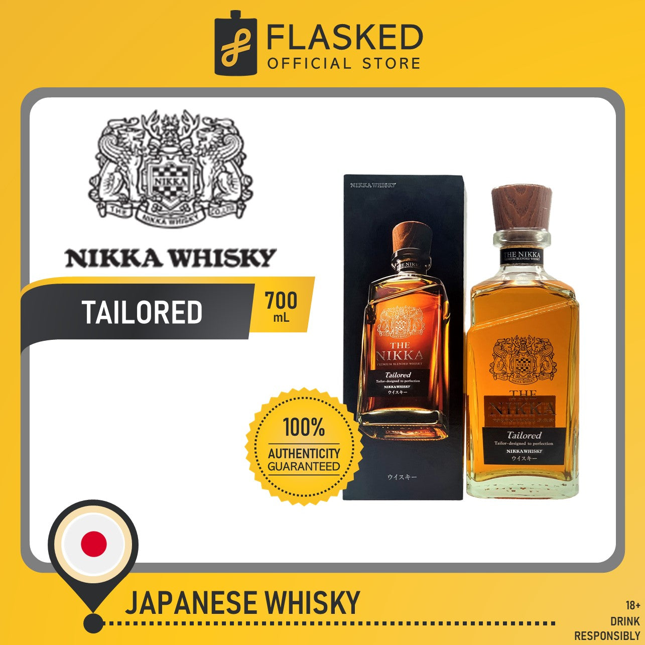 Nikka Tailored Premium Blended Whisky 700ml – Flasked Liquor