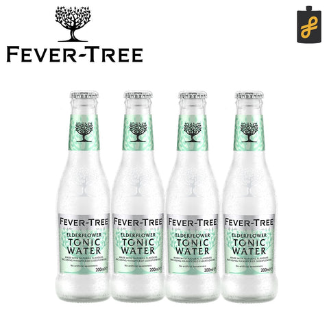 Fever Tree Elderflower Tonic Water 200mL 4 pack