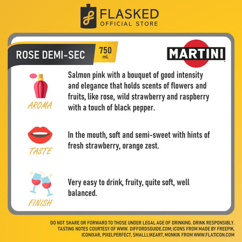 Martini Rose Demi-Sec Italian Sparkling Wine 750mL