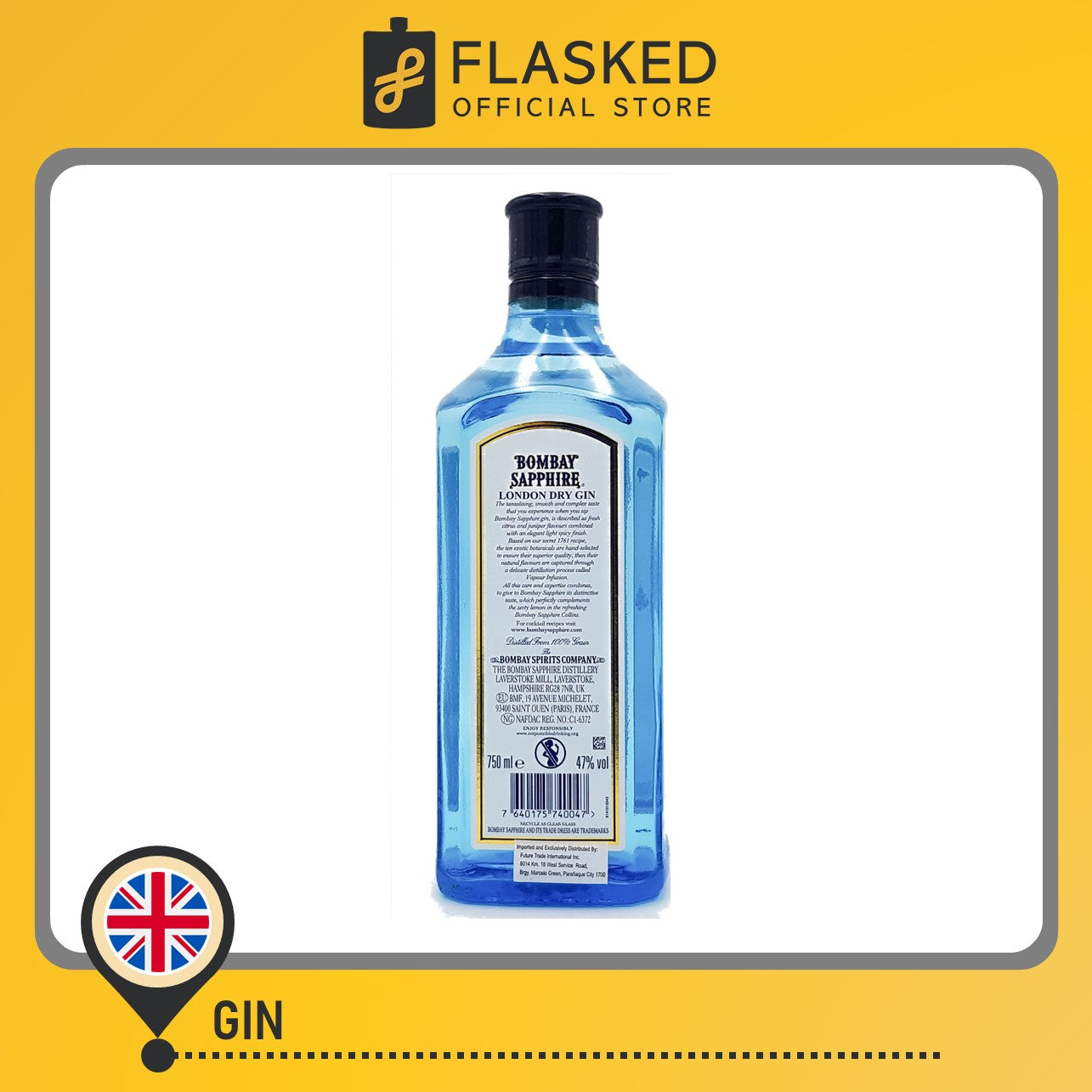 Bombay Sapphire London Dry Gin 750mL