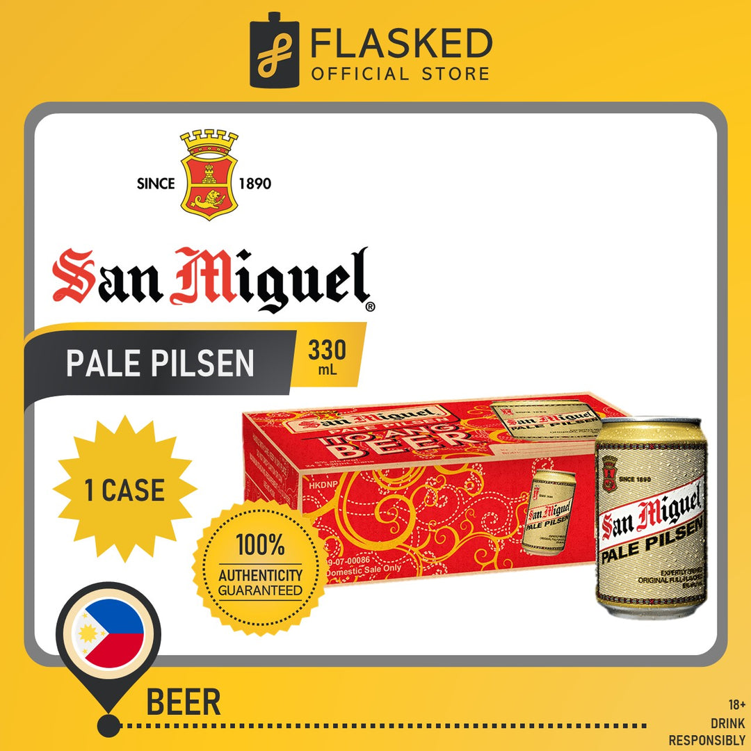 San Miguel Pale Pilsen Beer 1 Case 330mL – Flasked Liquor Store