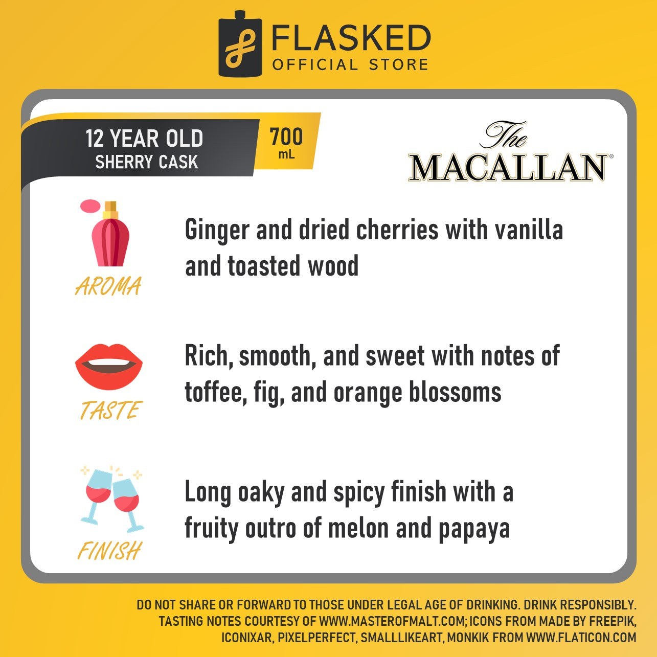 The Macallan Sherry Oak 12 Year Old 700mL Single Malt Scotch Whisky