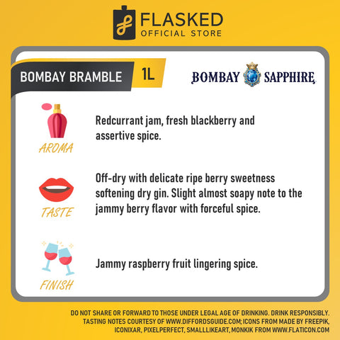 Bombay Bramble London Dry Gin 1L Sapphire