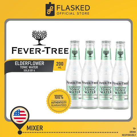 Fever Tree Elderflower Tonic Water 200mL 4 pack