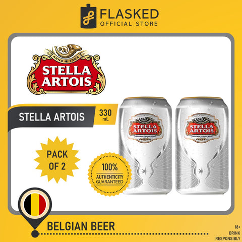 Stella Artois Belgian Beer 2 Cans 330mL