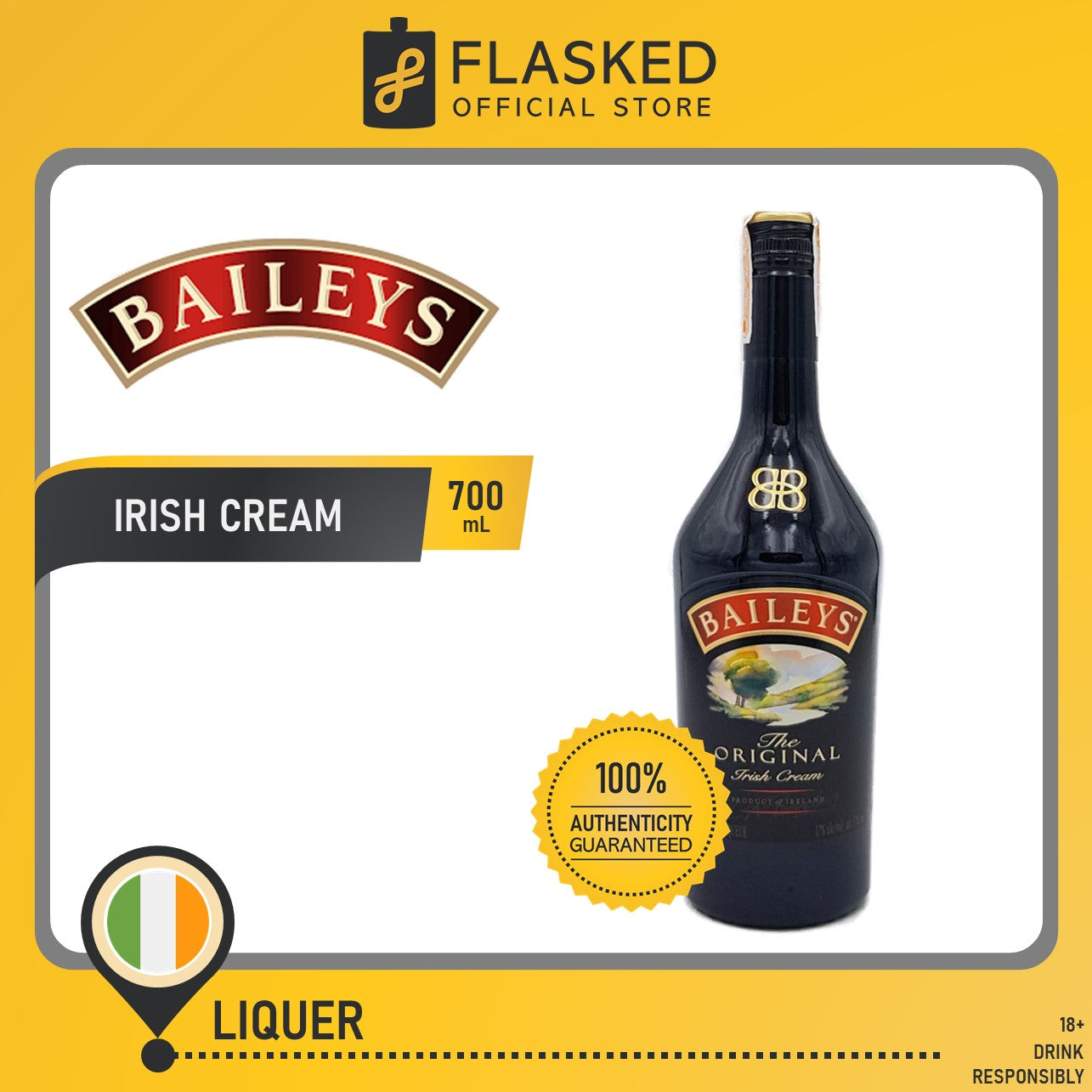 Baileys Irish Cream Liquor 700mL