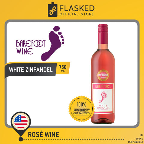 Barefoot White Zinfandel Rose Wine 750mL