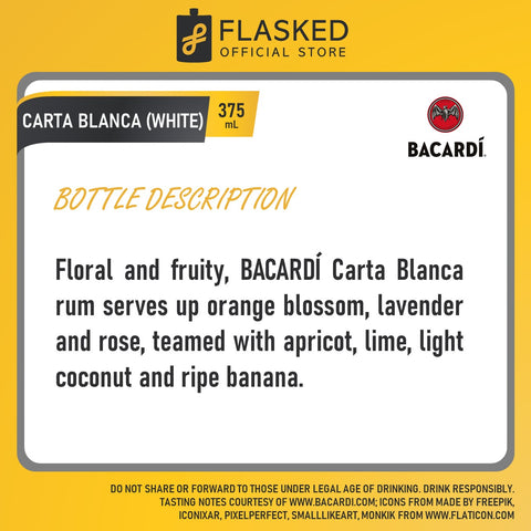 Bacardi Superior White Rum 375mL