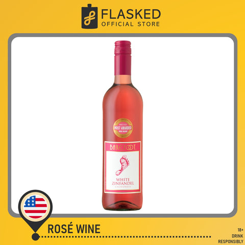 Barefoot White Zinfandel Rose Wine 750mL